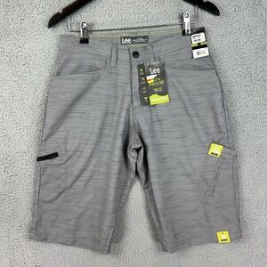 Lee Grafton Shorts Mens 18 Regular Gray Boy Proof Moisture Wicking Stretch New
